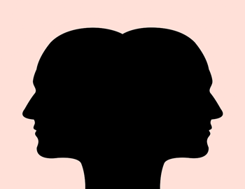mirror silhouette graphic