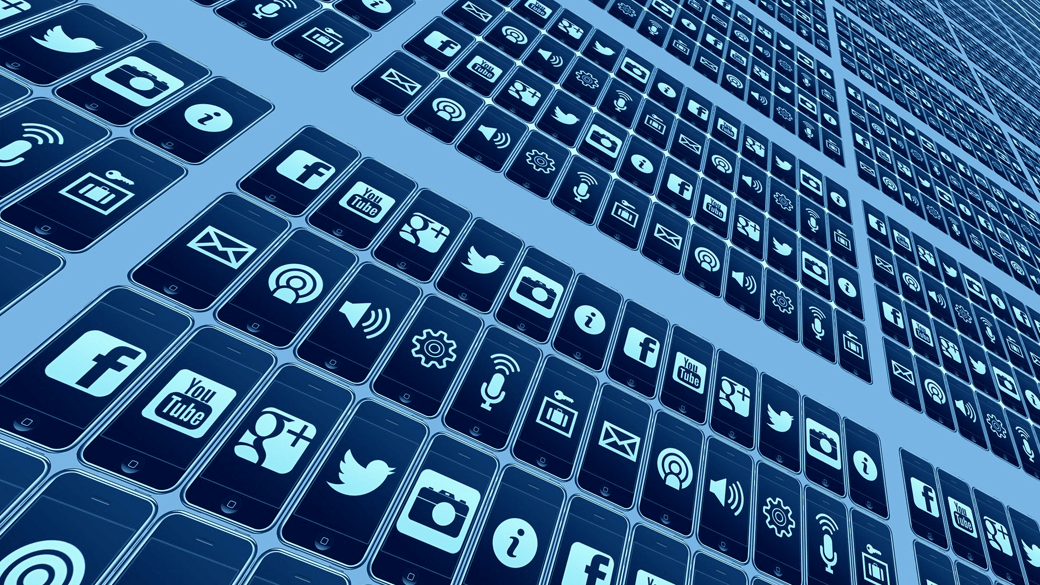 social media icons grid